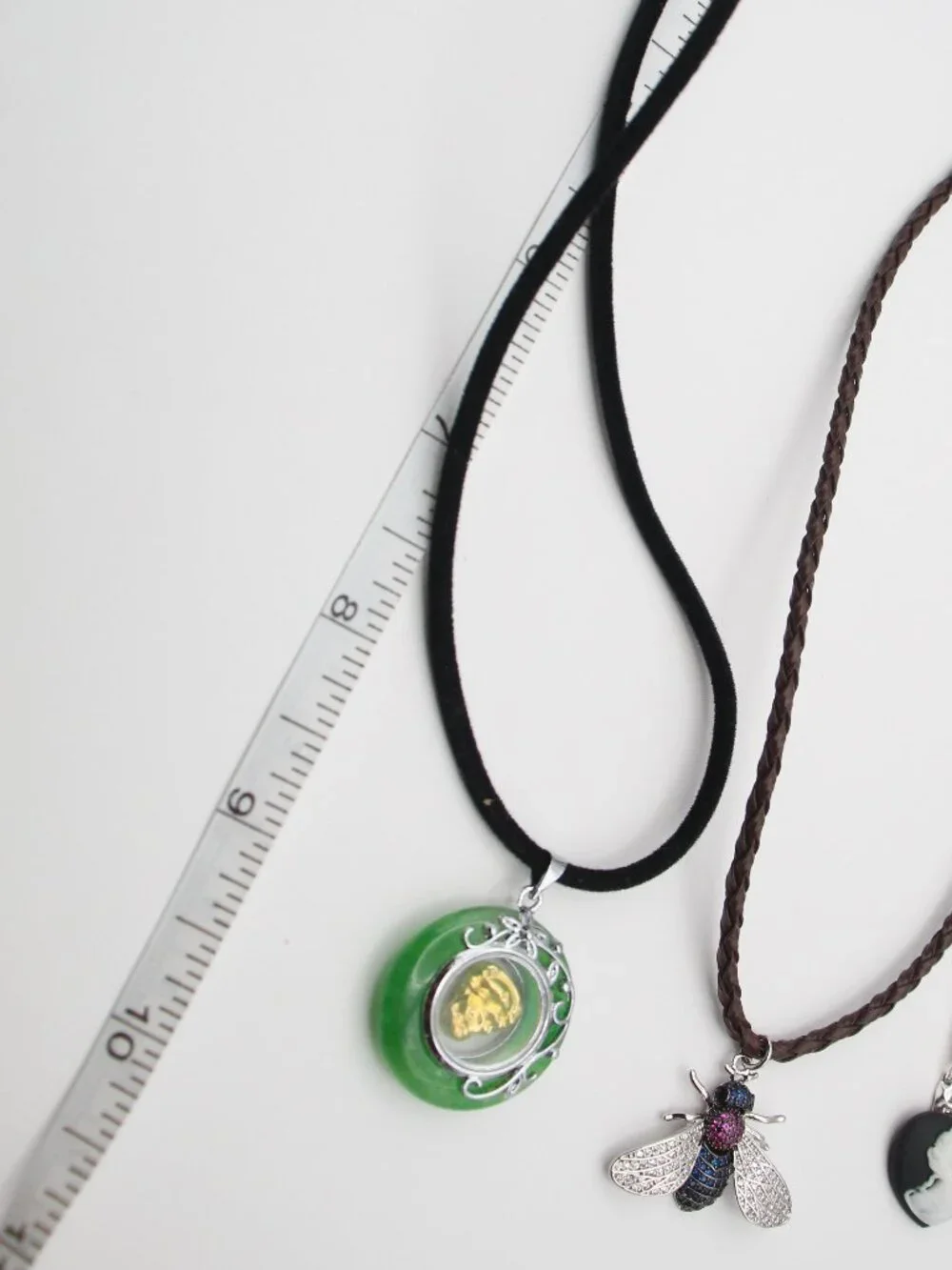 Lot of 3 Necklaces Buddha, Bee, Cameo